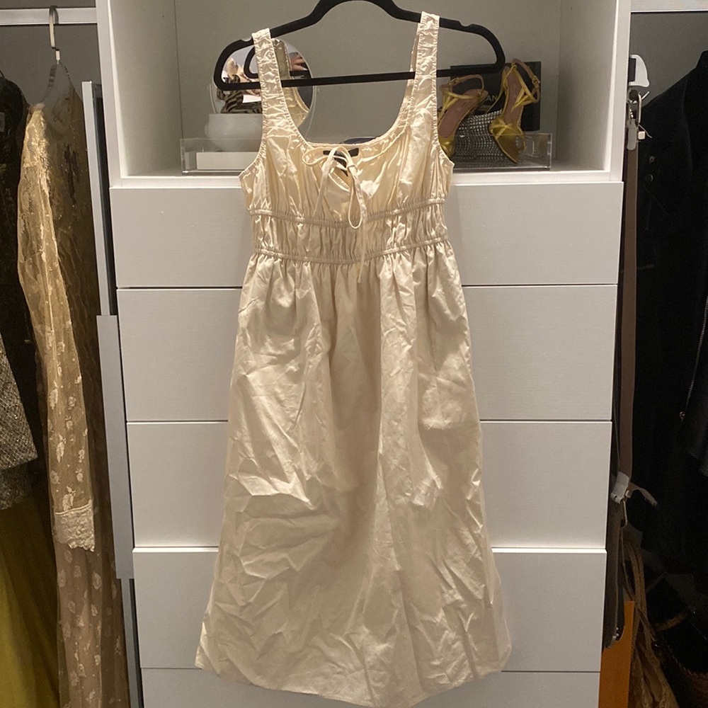 NWT Forever 21 off white gathered bodice dress
